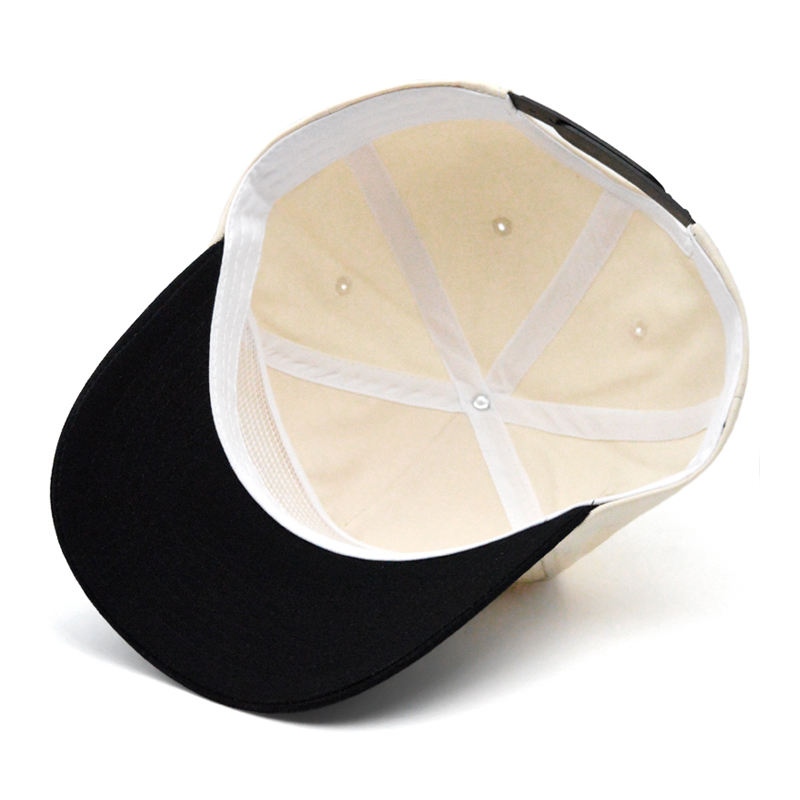 Tuxiao Custom Logo 3D Embroidery Two Toned 5-Panel Baseball Cap - Image 3