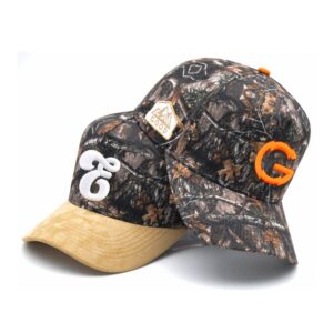 Custom Logo Two Tone Camo Camouflage 5 Panel BaseballCap