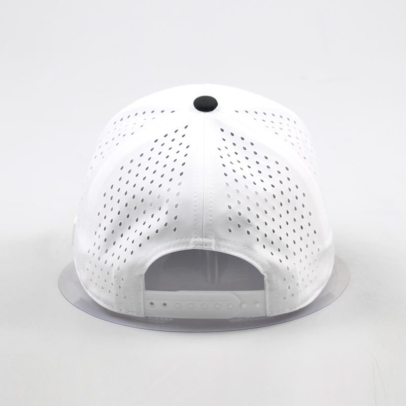 Custom Logo OEM Laser Cut Two Tone 5 Panel Golf Hats Cap - Image 3