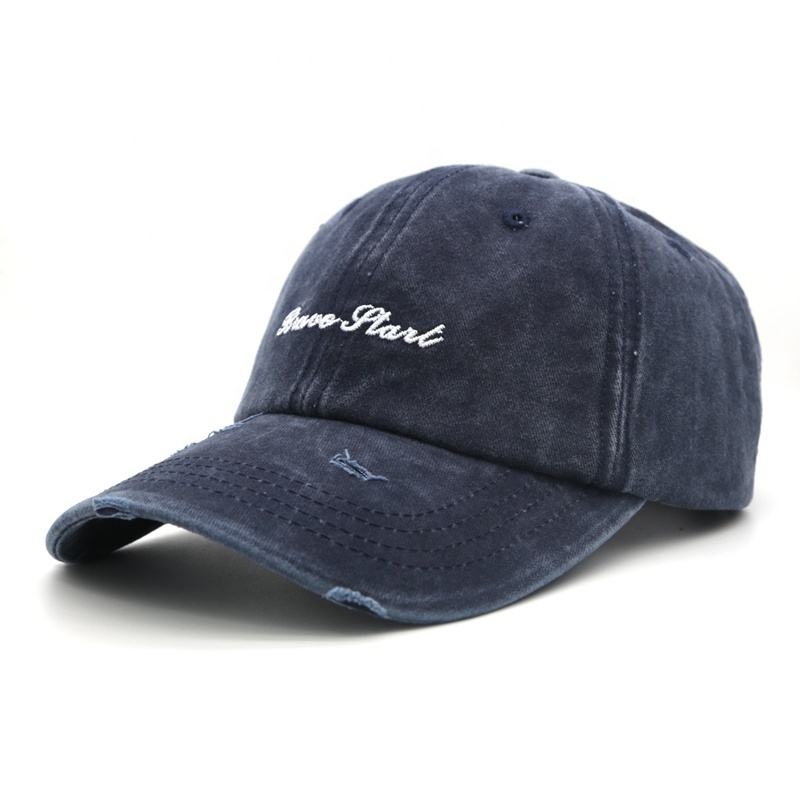 Washed Distressed Dad Hats Cap Custom LOGO - Image 2